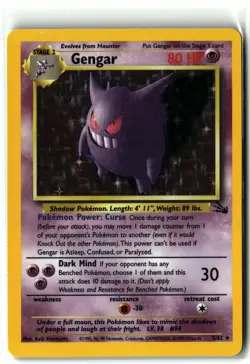 1999 Gengar ⭐ 5/62 Unlimited WOTC Vintage Holo Rare Fossil Pokemon NM/LP - Image 1