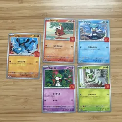 Set Of 5 McDonalds Japanese Promo Riolu Ralts Fuecoco Quaxley Sprigatito Pokemon - Image 1