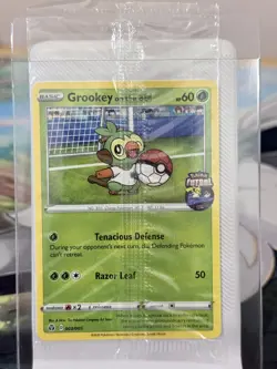 Grookey on the Ball 003/005 Pokemon Futsal Collection Pokemon NM - Image 1