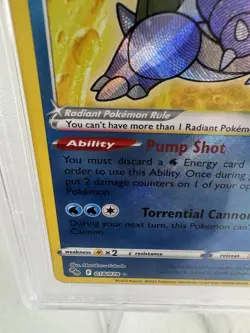 Pokemon Go 2022 Radiant Blastoise #018 PSA 10 - Image 4