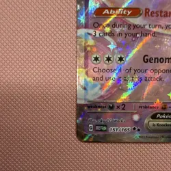 Pokemon TCG Mew EX 151/165 Scarlet & Violet Holo Double Rare - Image 5