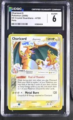 Pokemon Charizard Delta Species EX Crystal Guardians Holo Rare Card 4/100 CGC 6 - Image 1