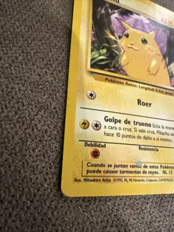 Pokemon TCG 1999-2000 SPANISH Pikachu 58/102 Yellow Cheeks Base Set WOTC - Image 2