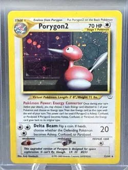 Pokemon Porygon2 Holo Neo Revelation 12/64 Rare Unlimited Near Mint NM - Image 1