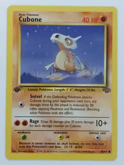 1999 Pokemon Jungle - Cubone - 1st Edition - 50/64 - Image 1