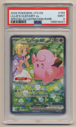 PSA 9 Pokemon Journey Together SIR Lillie's Clefairy EX 184/159 MINT Condition! - Image 1