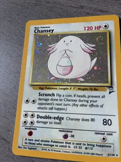 Pokemon TCG Chansey 003/130 Base Set Holo Rare SWIRL 2000 - Great Condition! - Image 1
