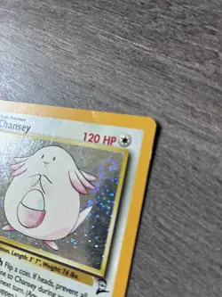 Pokemon TCG Chansey 003/130 Base Set Holo Rare SWIRL 2000 - Great Condition! - Image 2