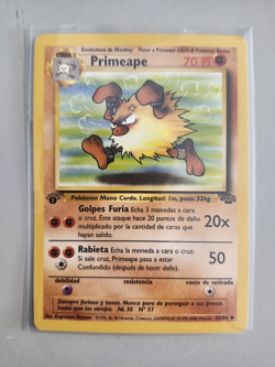 Primeape 1999 43/64 1st Edistion Spanish Set Uncommon Pokemon TCG Vintage - Image 1