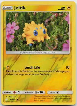 Joltik 47/181 Reverse Holo Pokemon Team Up - NM - Yuka Morii - Image 1