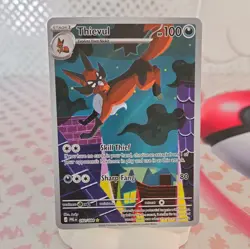 Pokemon TCG - Thievul 092/084 - Pitch Black - Illustration Rare Card - Image 1