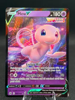 Mew V 060/159 SWSH: Crown Zenith Ultra Rare Holo Fusion Strike Pokemon Card TCG - Image 1