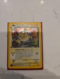 Pokemon Dark Raichu TCG 1st Edition Holo Secret Rare Card SGC8 - Image 1