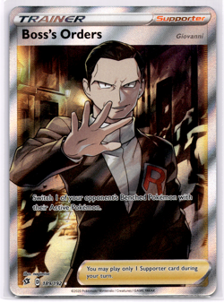 Boss's Orders (Full Art) Holo Ultra Rare SWSH02: Rebel Clash 189/192 NM Pokemon - Image 1
