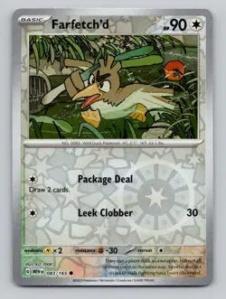 Farfetch'd 083/165 Common 151 Pokemon Reverse Holo Near Mint - Image 1