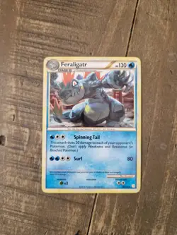 Pokemon TCG Feraligatr 20/123 HeartGold SoulSilver Rare Non Holo HGSS 2010 NM - Image 1