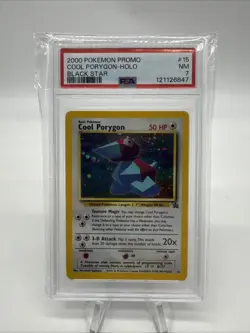 2000 POKEMON PROMO BLACK STAR #15 COOL PORYGON-HOLO PSA 7 - Image 1