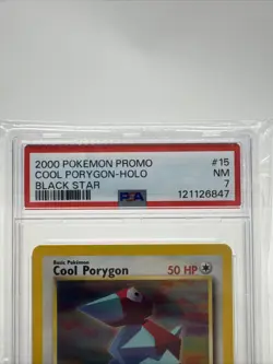 2000 POKEMON PROMO BLACK STAR #15 COOL PORYGON-HOLO PSA 7 - Image 2