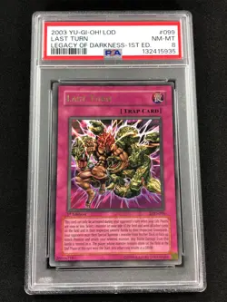 Yugioh 2003 Last Turn 1st LOD-099 PSA 8 Ultra Rare - Image 1