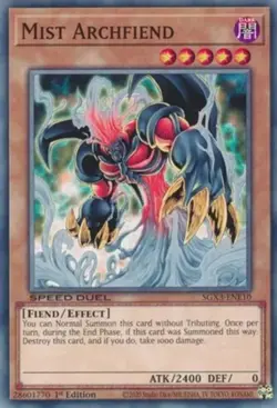 Mist Archfiend - SGX3-ENE10 - Common - 1st Edition Near Mint Yugioh Card - Image 1