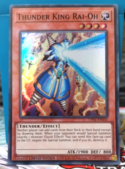Thunder King Rai-Oh ALT ART Yu-Gi-Oh! Super Rare Limited Ed UP01-EN016 - Image 1