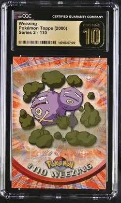 2000 Topps Pokemon Tv Animation Edition Weezing #110 Blue Logo CGC 10 PRISTINE - Image 1
