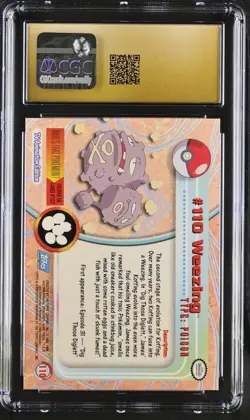 2000 Topps Pokemon Tv Animation Edition Weezing #110 Blue Logo CGC 10 PRISTINE - Image 2