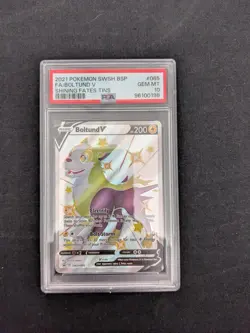 Pokemon Card Boltund V Shining Fates PSA 10 Full Art #085 - Image 1