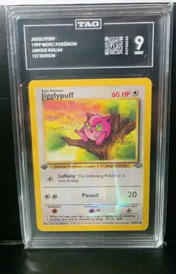 Pokemon Jigglypuff Jungle 1st Edition PSA 9 54/64 1999 Pokemon TCG Card - Image 1