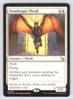 Doorkeeper Thrull 13 Rare Murders at Karlov Manor Magic: The Gathering Near Mint - Image 1