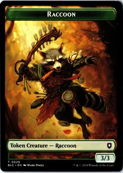 MAGIC TG: Bloomburrow #19//29 Rat//Raccoon Double-Sided Token.M2A - Image 1