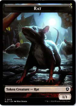 MAGIC TG: Bloomburrow #19//29 Rat//Raccoon Double-Sided Token.M2A - Image 2