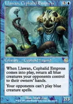 MTG Llawan, Cephalid Empress - Foil, Torment, Moderately Played, English - Image 1