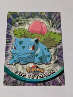 Topps Series 1 1999 TV Animation Edition IVYSAUR #02 Pokemon Card Blue Logo - Image 1