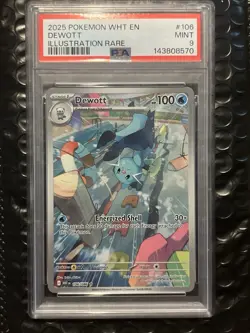 Pokemon TCG Dewott 106/086 SV: White Flare Holo Illustration Rare PSA 9 - Image 1