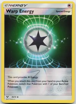 Warp Energy 70/73 Uncommon Shining Legends Pokemon Reverse Holo Near Mint - Image 1