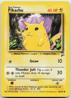 Pikachu 87/130 Common Base Set 2 Near Mint - Image 1