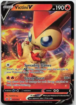 Victini V 025/202 Holo V Rare Sword & Shield Pokemon Holo Near Mint - Image 1