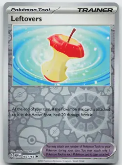 Leftovers 163/165 Uncommon 151 Pokemon Reverse Holo Near Mint - Image 1