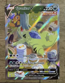 Pokemon TCG Tyranitar v Alternate Full Art Holo Card 155/163 Battle Styles - Image 1