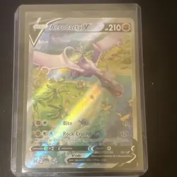 Pokemon TCG Aerodactyl v Lost Origin Alternative Art Holo Card 180/196 - Image 1
