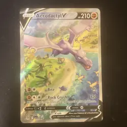 Pokemon TCG Aerodactyl v Lost Origin Alternative Art Holo Card 180/196 - Image 2