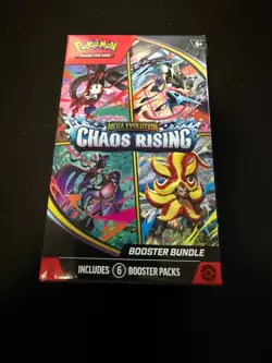 Mega Evolution Chaos Rising Pokemon TCG Booster Bundle 6 Booster Packs - Sealed - Image 1