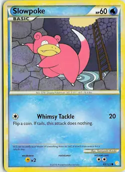 Slowpoke 81/123 Common HeartGold & SoulSilver Pokemon Lightly Played - Image 1