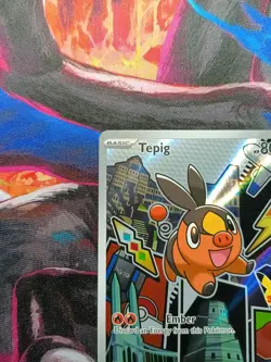 Pokemon Tepig Mega Black Star Promos 50 Holofoil First Partner Series 2 NM 050 - Image 2