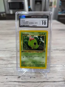 (POP 3) CGC 10 Neo Discovery 1st Edition Caterpie 53/75 2001 Pokemon - Image 1