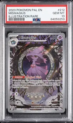 2023 POKEMON PAL EN-PALDEA EVOLVED ILLUSTRATION RARE #212 MISMAGIUS PSA 10 - Image 1