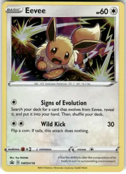 Eevee SWSH118 Holo Promo Sword & Shield Promo Pokemon Near Mint - Image 1