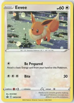 Eevee SWSH190 Holo Promo Sword & Shield Promo Pokemon Near Mint - Image 1