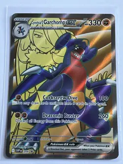 Cynthia's Garchomp EX 204 Pokemon Scarlet & Violet Promos NM Black Star Holo - Image 2